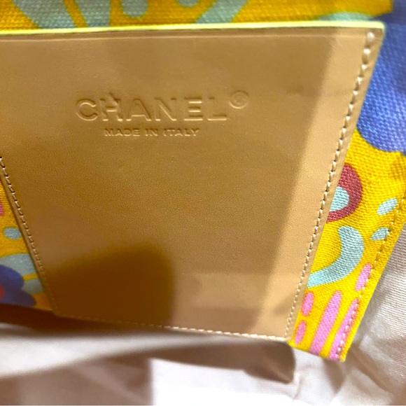 Chanel Floral Pattern Canvas Tote - Picture 10 of 15